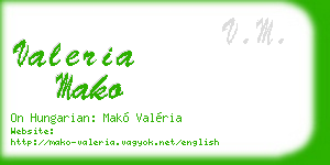 valeria mako business card